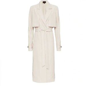 Exclusive For Intermix Long Sleeve Trench Coat Jacket Collared Belted Tan Small